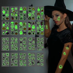 Halloween Glow In The Dark Tattoo Stickers