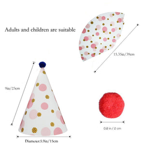 8 Pieces Colorful Birthday Party Hats Cone Party Hats