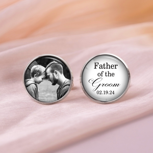 Personalized Photo Cufflink,Engraved Photo Cufflinks,Wedding Cufflinks,gift ideas Dads