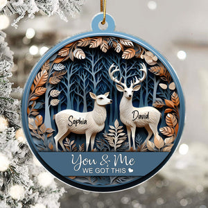 Couple You & Me We Got This Deers Personalized Acrylic Ornament