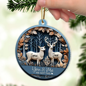 Couple You & Me We Got This Deers Personalized Acrylic Ornament