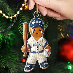 Personalized Baseball Kid Acrylic Ornament Christmas Gift For Grandkids