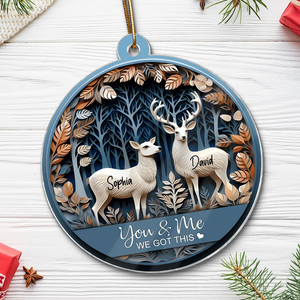 Couple You & Me We Got This Deers Personalized Acrylic Ornament