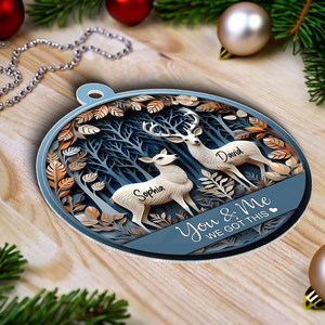 Couple You & Me We Got This Deers Personalized Acrylic Ornament