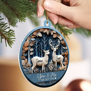 Couple You & Me We Got This Deers Personalized Acrylic Ornament