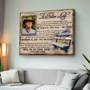 Personalized Memorial Picture Poster with Memorial Poems, In Memory of Canvas