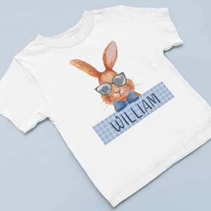 Cute Easter Bunny Custom Name Gift For Baby Personalized Baby Shirt Baby Onesie