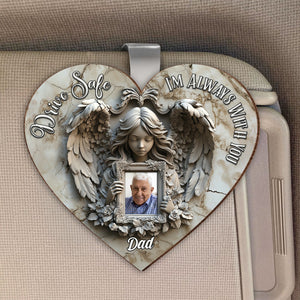 Drive Safe Angel Wings - Personalized Memorial Shaped Car Visor Clip