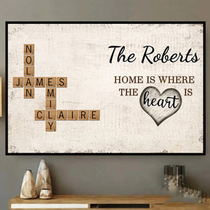 Personalized Poster-Family Whole Lot Of Love Crossword Puzzle Art - Captured In A Moment