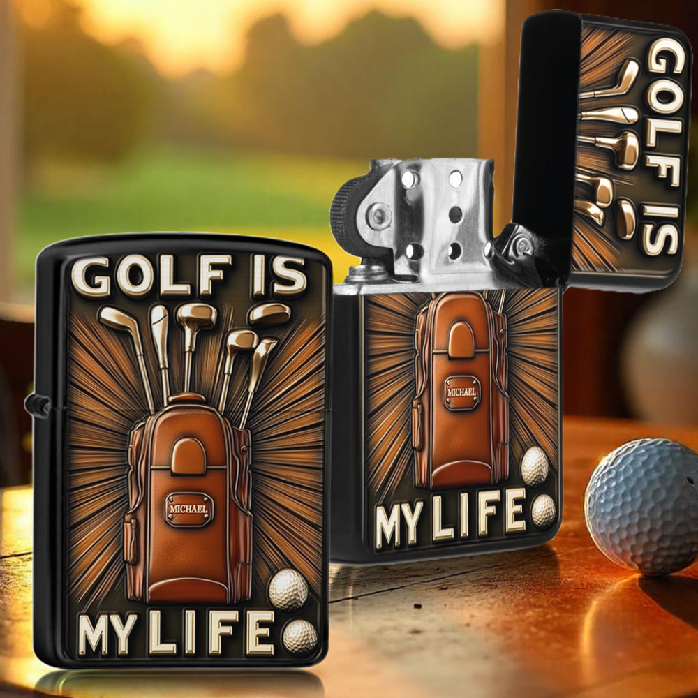 Golf Is My Life - Personalized Golf-Shaped Lighter