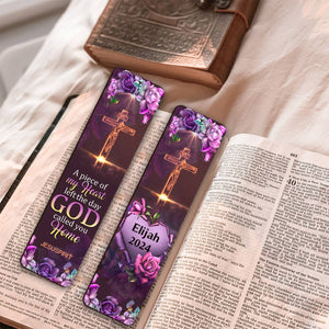 A Piece Of My Heart Left The Day God Called You Home-Personalized Memorial Wooden Bookmarks