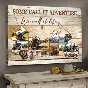 Personalized Touring Motorcycle Collage Poster, Gift For Motorcycle Riders