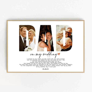 Personalized Mom/Dad/Sis on my wedding Photo Frame, Custom Photo Collage Poster