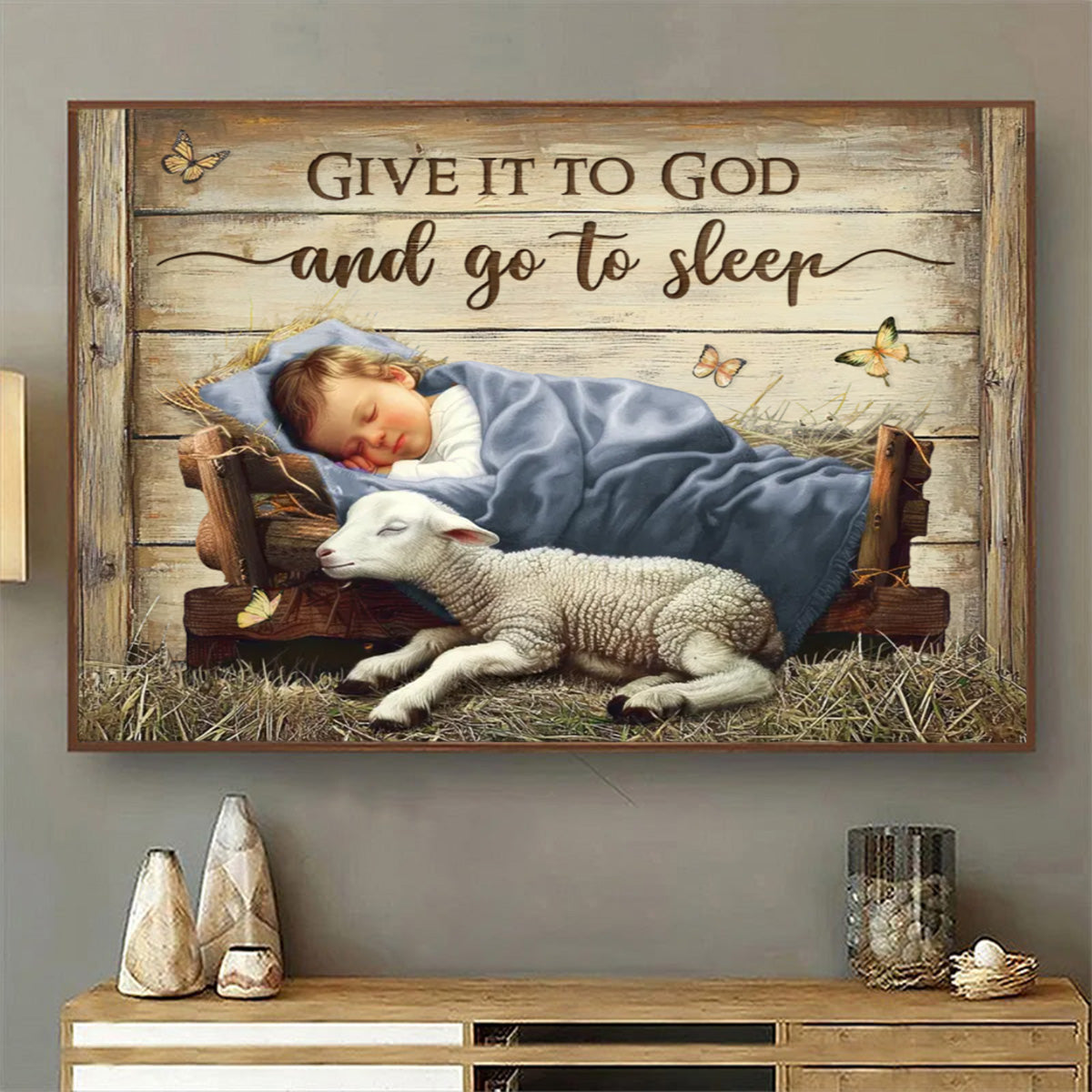 Personalized Sentimental Christian Wall Art Nativity Scene Canvas Poster