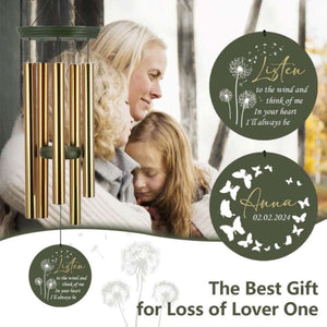 Personalized Butterfly Dandelion Memorial Wind Chimes