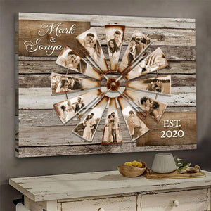 Personalized Windmill Poster Wall Decor Collage, Gifts For Couples Anniversary