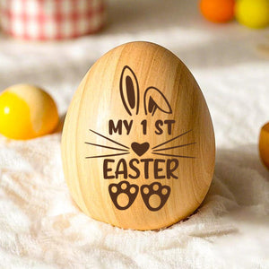 Personalized Easter Wooden Egg with Name,Musical egg shaker