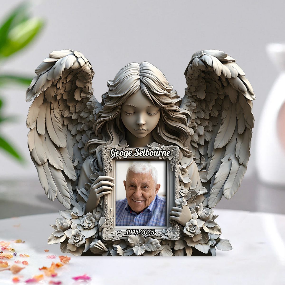 Angel Wings - Personalized Memorial Acrylic Plaque