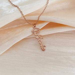 Personalized graduation name necklace, mortarboard necklace