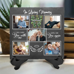 In Loving Memory - Custom Photo Monogram - Personalized Memorial Stone