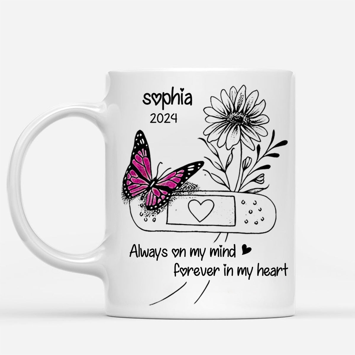 Your Wings Were Ready But My Heart Was Not Personalized Memorial Butterfly Mug