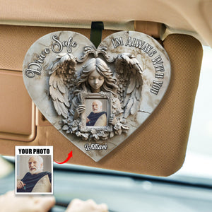 Drive Safe Angel Wings - Personalized Memorial Shaped Car Visor Clip