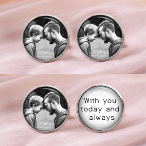 Personalized Photo Cufflink,Engraved Photo Cufflinks,Wedding Cufflinks,gift ideas Dads