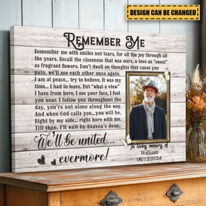 Personalized Sympathy Gifts Memory Photo Remembrance canvas