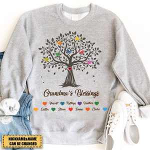 Personalized Grandma Blessing Tree Sweatshirt