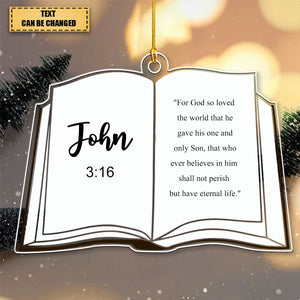 Personalized Bible verse Arcylic Ornament，Christian Christmas Decorations