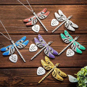 Personalized Dragonfly Memorial Necklace for Loss of Loved One