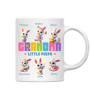 Grandma's Easter Bunnies Personalized Custom Accent Mug Gift