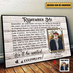 Personalized Sympathy Gifts Memory Photo Remembrance canvas