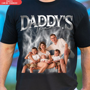 Personalized Daddy‘s Team Pure Cotton T-Shirt-Gift For Dad, Husband