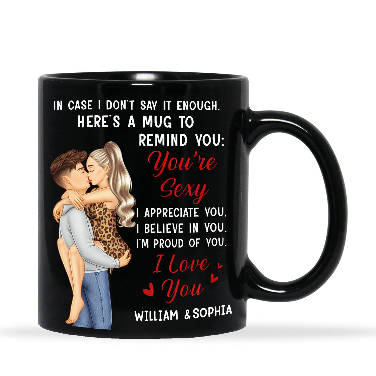 In Case I Don't Say It Enough Couples - Personalized Black Mug