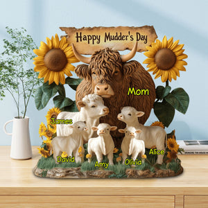 Happy Mudder's Day - Personalized Mother Custom Shaped Acrylic Plaque