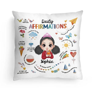 Personalized Daily Affirmation Pillow For Granddaughter, Grandson