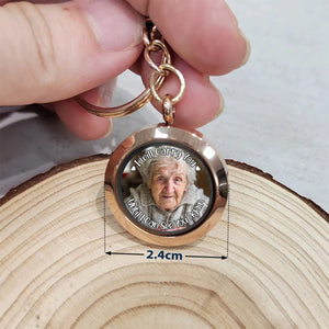 Custom Photo I Will Carry You Family Memorial - Personalized Keepsake Keychain