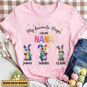 My Favorite Bunny Call Me Grandma - Personalized Grandma's Easter Day T Shirt