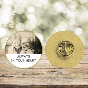 Personalized Photo Lapel Pin-Memorial Service, Funeral Keepsake, Bereavement Loss Gift