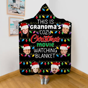 Custom Photo Gifts For Grandma Personalized Wearable Blanket