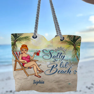 Personalized Beach Bag Enjoyed Summer - Beach Lovin' Girl