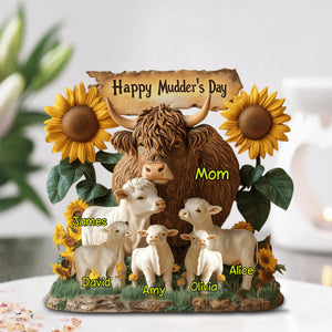 Happy Mudder's Day - Personalized Mother Custom Shaped Acrylic Plaque