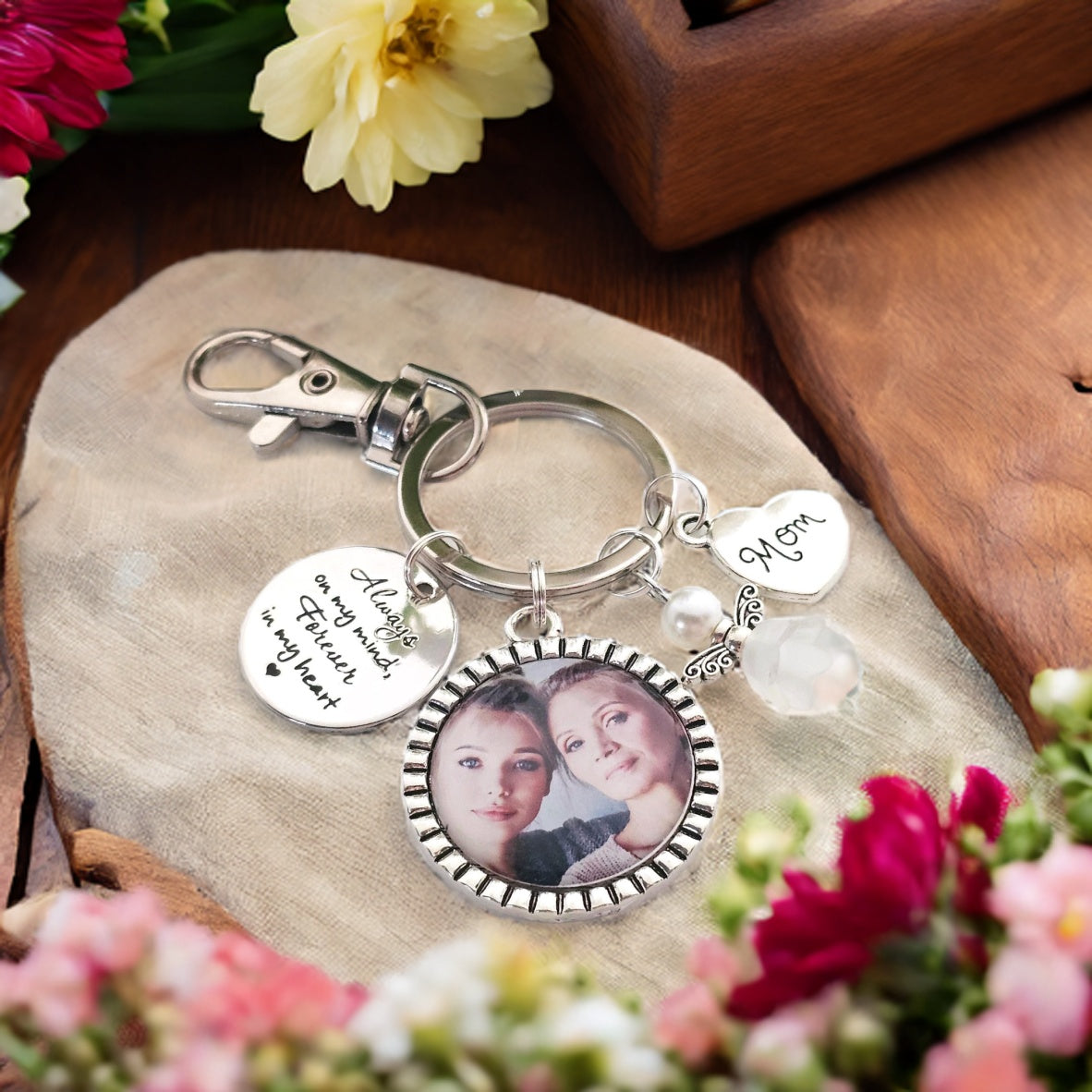 Personalized Angel Wings Memorial keychain Sympathy Gift