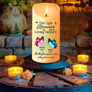 This Light Remains As A Loving Memory - Memorial Personalized Custom LED Candle