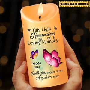 This Light Remains As A Loving Memory - Memorial Personalized Custom LED Candle