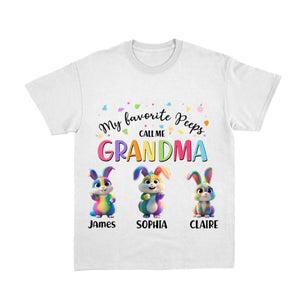 My Favorite Bunny Call Me Grandma - Personalized Grandma's Easter Day T Shirt