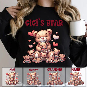 Grandma Bear With Cute Grandkids Personalized Sweatshirt