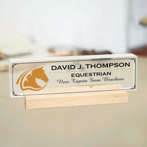 Horse Logo Personalized Acrylic Plaque Nameplate - Executive Office, Office Decor