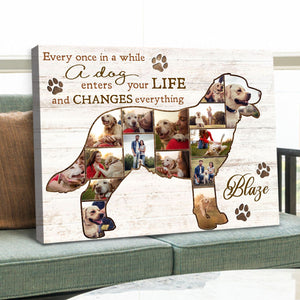 Best Labrador Retriever Personalized Photo Collage Canvas Gift For Dog Lover